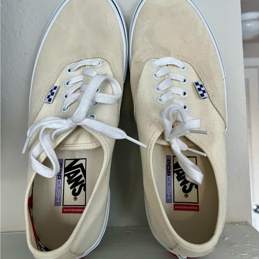 Mens size 10.5 Cream Vans